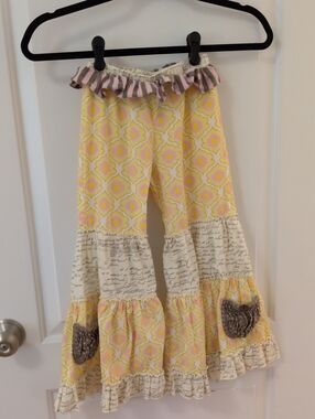 Mustard Pie Wide Leg Ruffled Pants